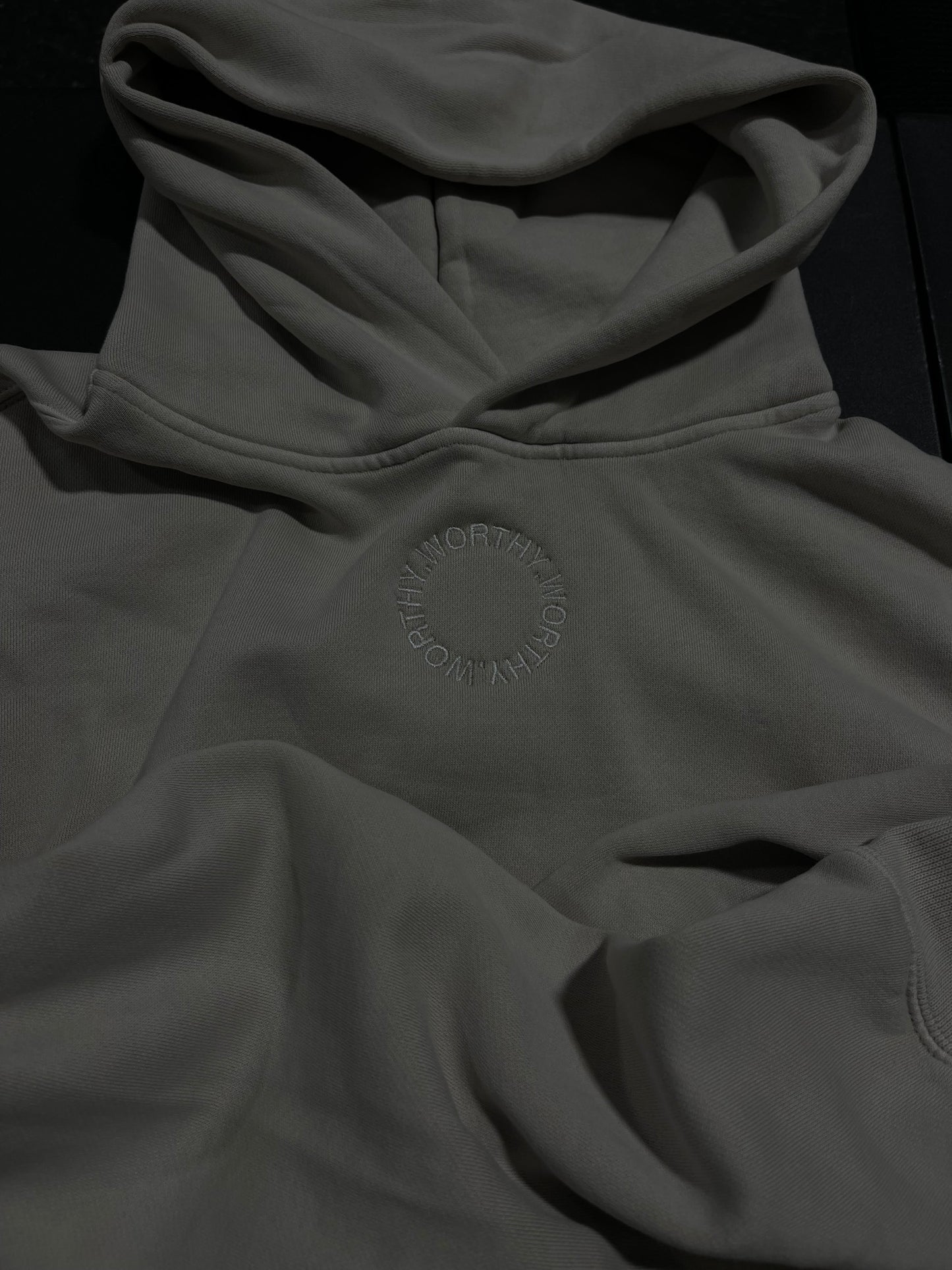Relax Faded Hoodie - Circle Logo Embroidered