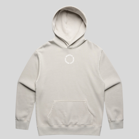 Relax Faded Hoodie - Circle Logo Embroidered